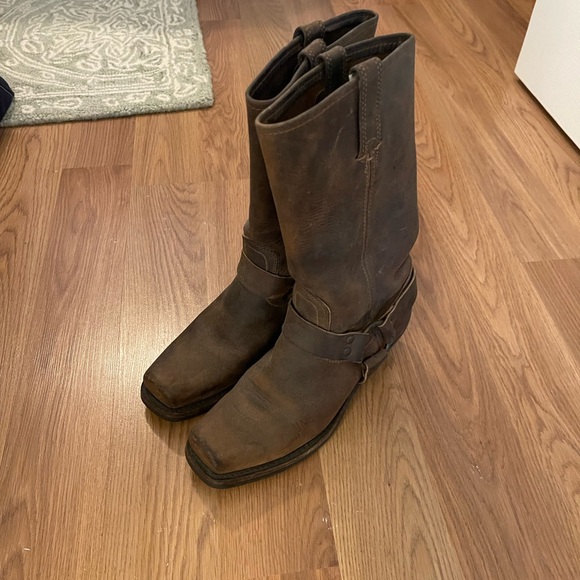 Women’s Frye leather moto square toe boots - Picture 2 of 8